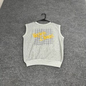 Vintage Western Illinois Velva Sheen Vest Women M Gray Acrylic Poly Cotton Retro